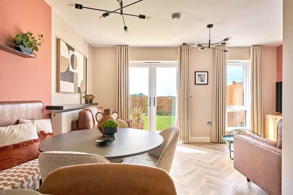 French doors opening out to the garden