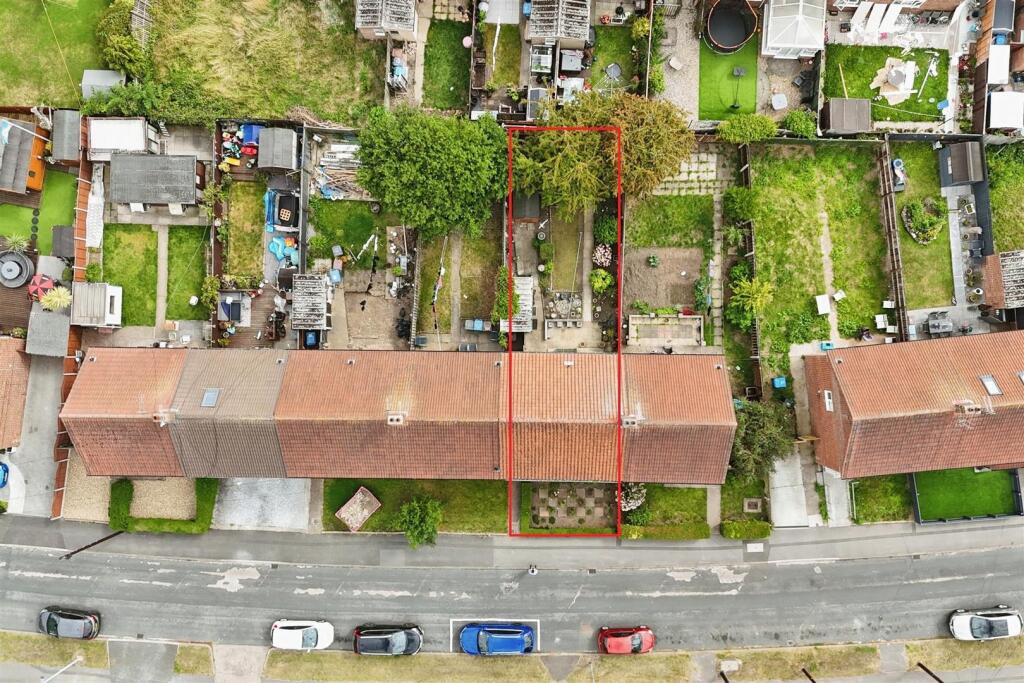 Aerial view of the property