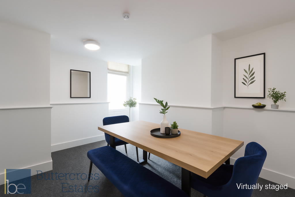 AI staged dining room