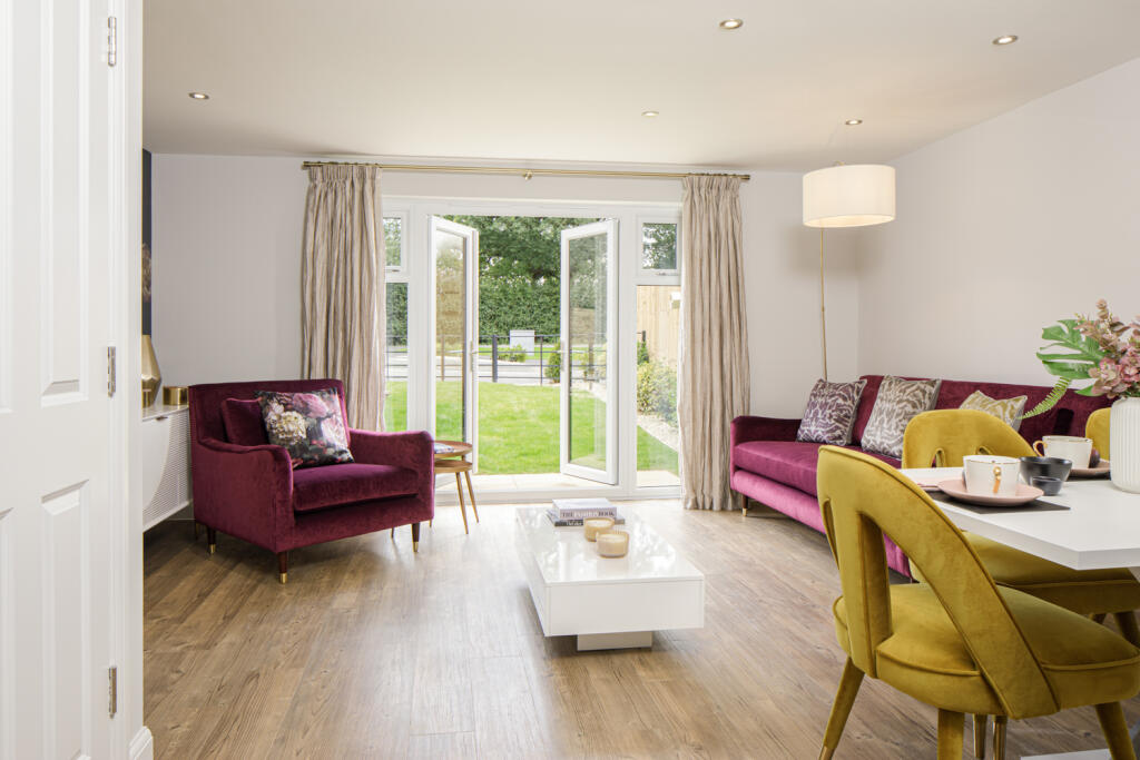 Open plan kitchen with family area in the 4 bedroom Grange