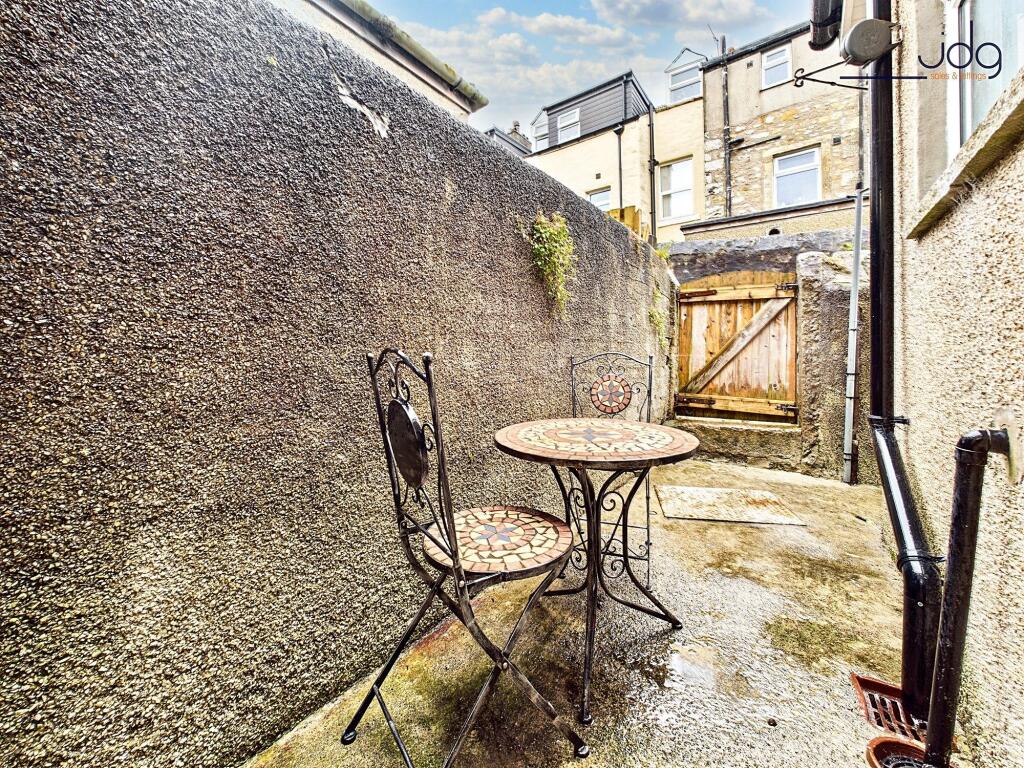 South-facing rear yard