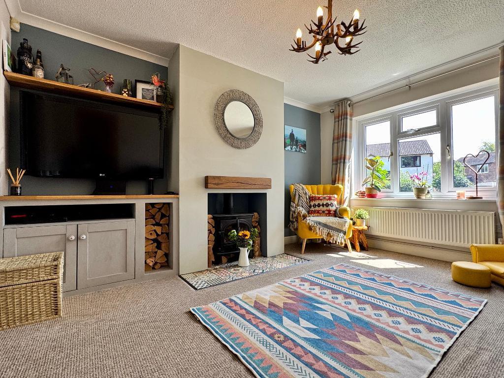 Sitting room with log burner