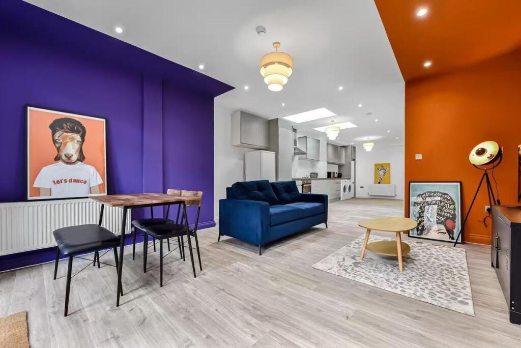 A stylish and spacious contemporary living room...