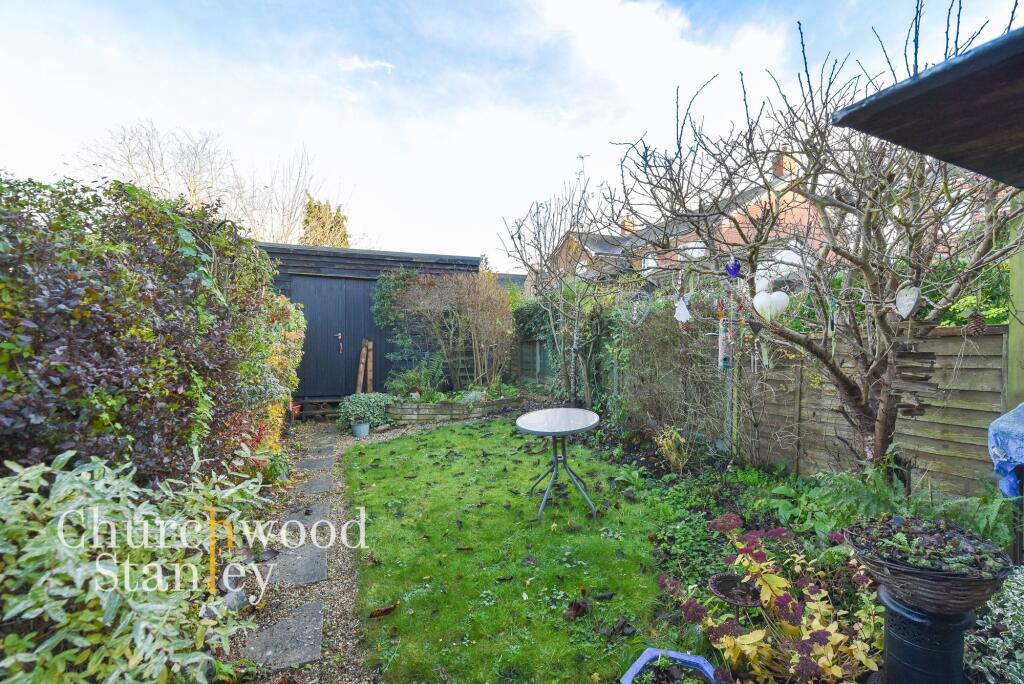 Rear garden + shed
