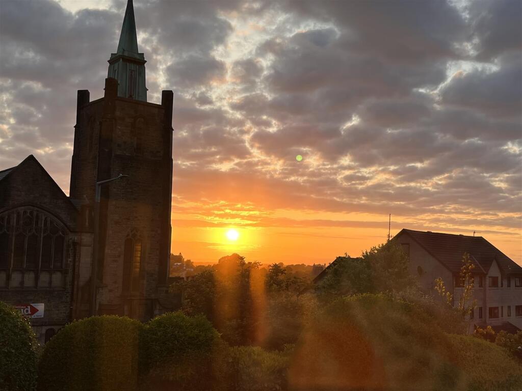 View of the sunset from the lounge