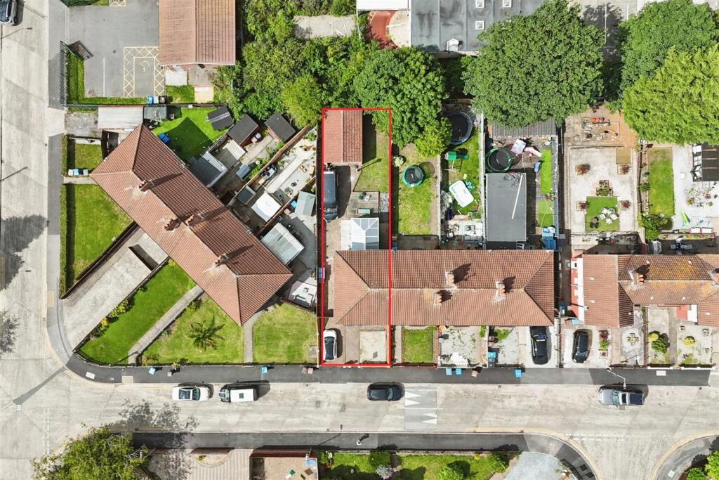 Aerial view of the property