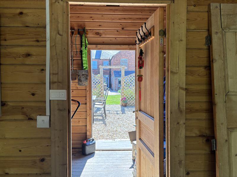 Garage view to house