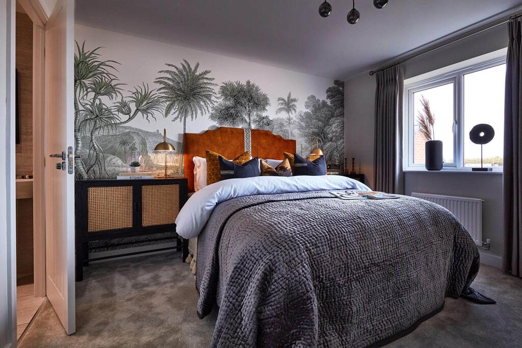 The main bedroom also hosts an en-suite, creating a space to relax away from the rest of the home
