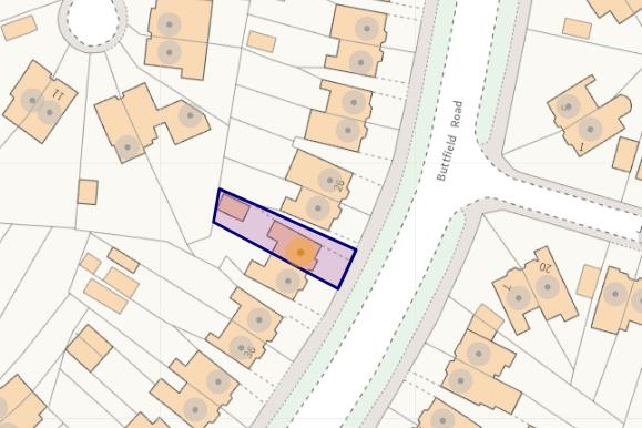 Aerial view of the property / land boundary