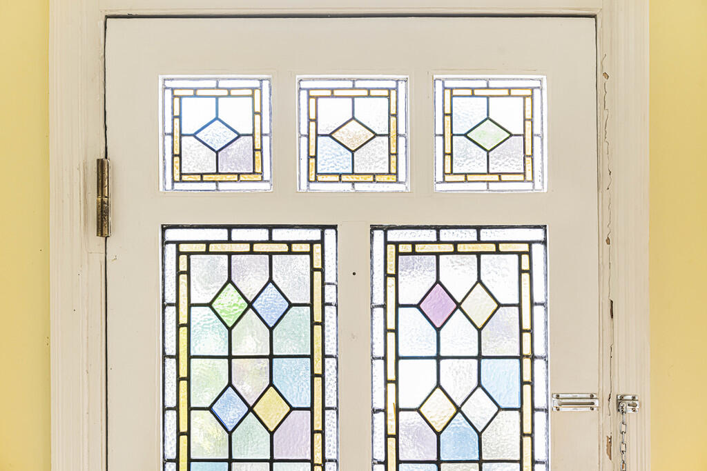 Stain glass front...