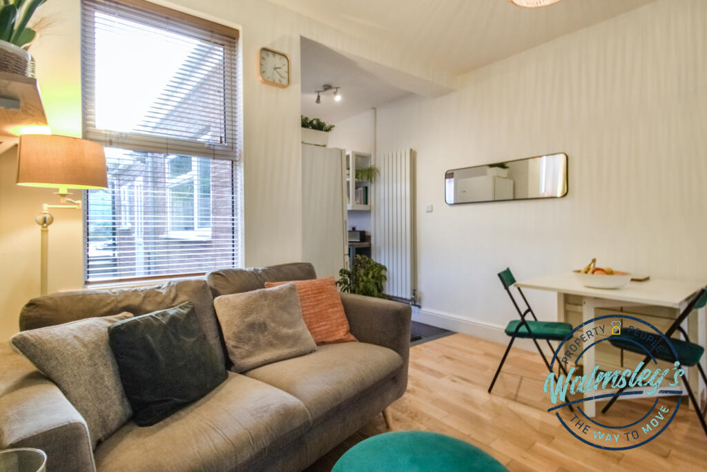 Rear sitting room with open plan kitchen