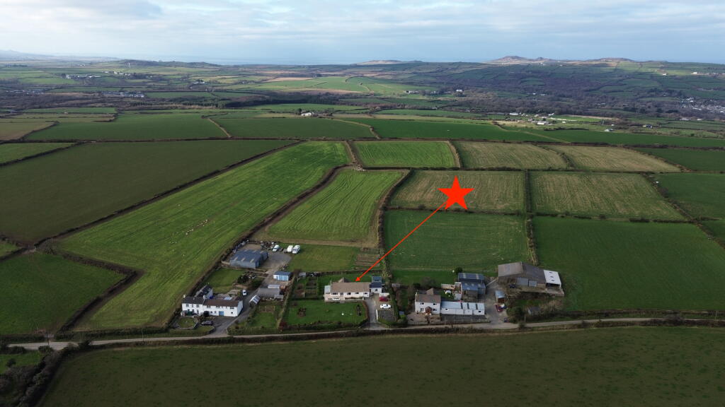 Drone View Pin Preseli Hills in Back ground