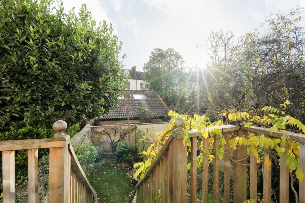 Rear balcony to garden