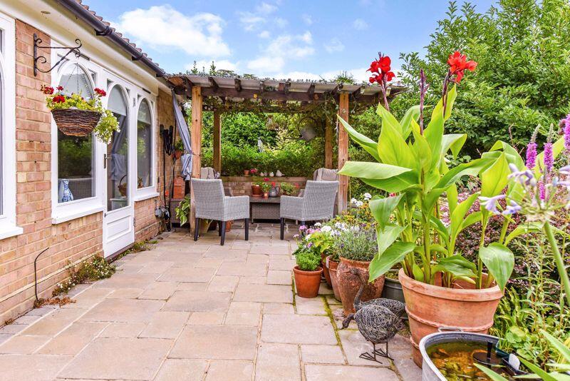 Seating area in rear garden