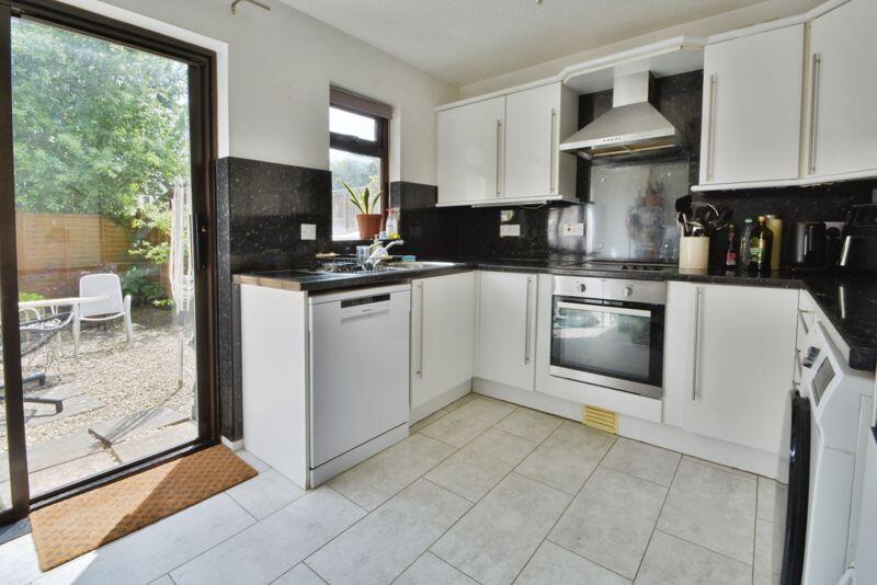 Kitchen with doors out
