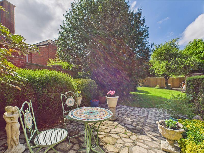 Raised patio and rear garden
