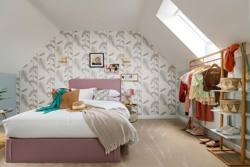 Bedroom two on the top floor is spacious and inviting