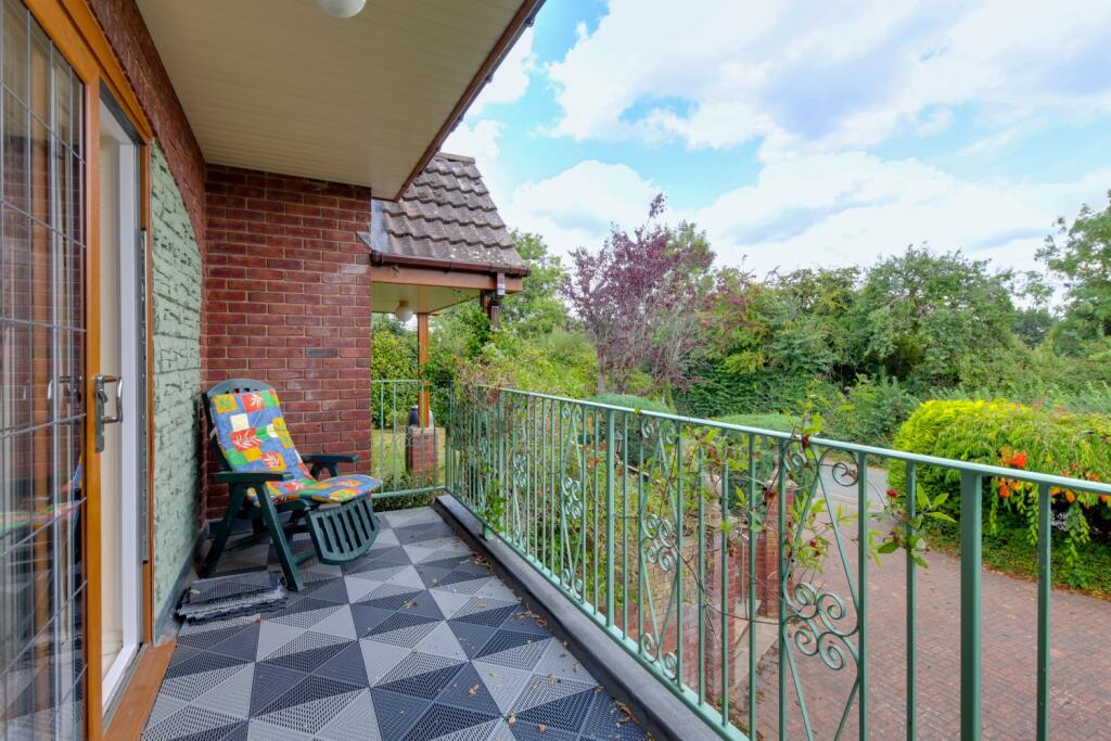 Generous relaxing balcony