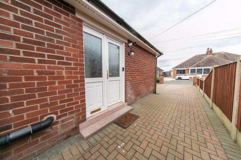 Front door and driveway
