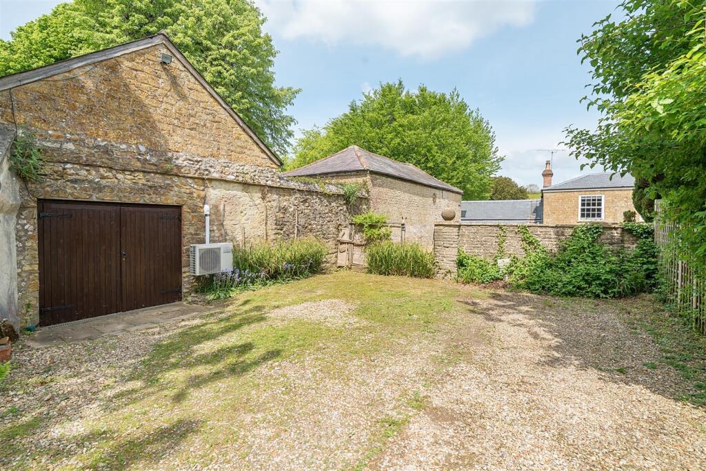 Parking and outbuilding