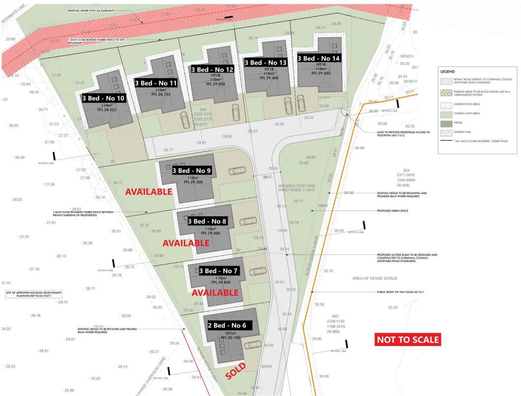 numbered site plan bungalows.