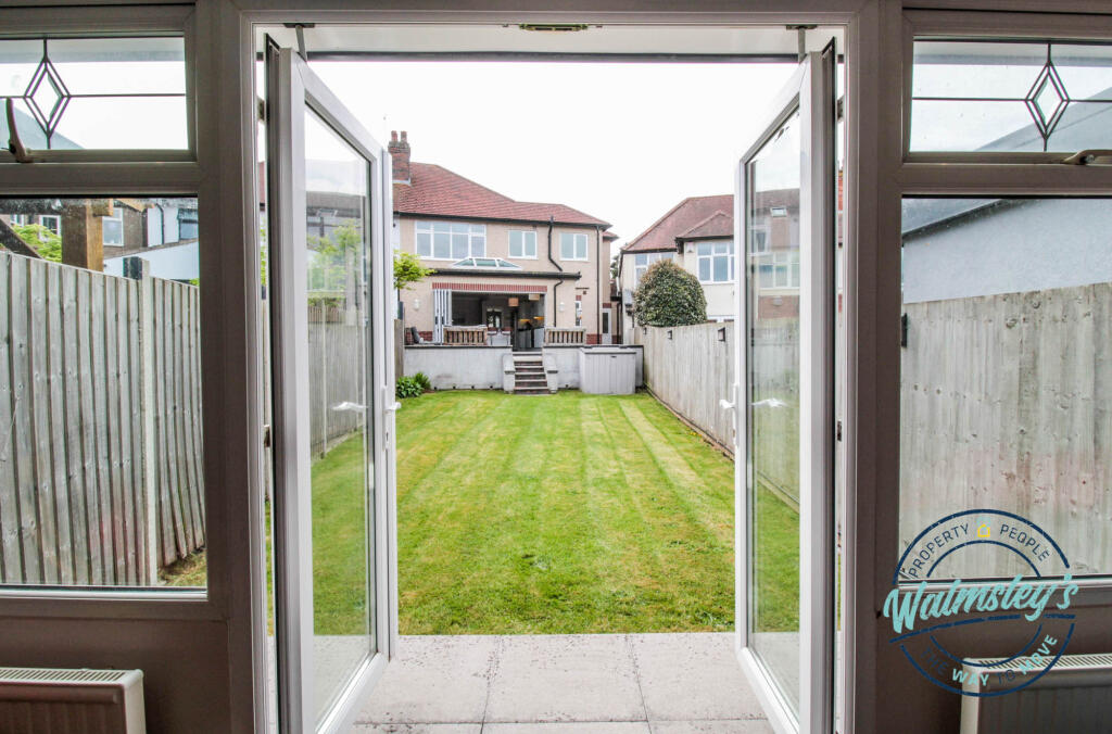 French doors within garden cabin