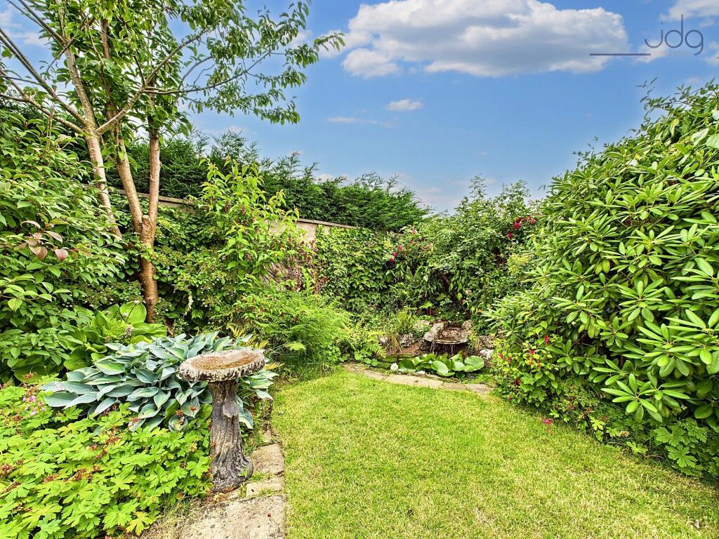 Pond at the end of the garden