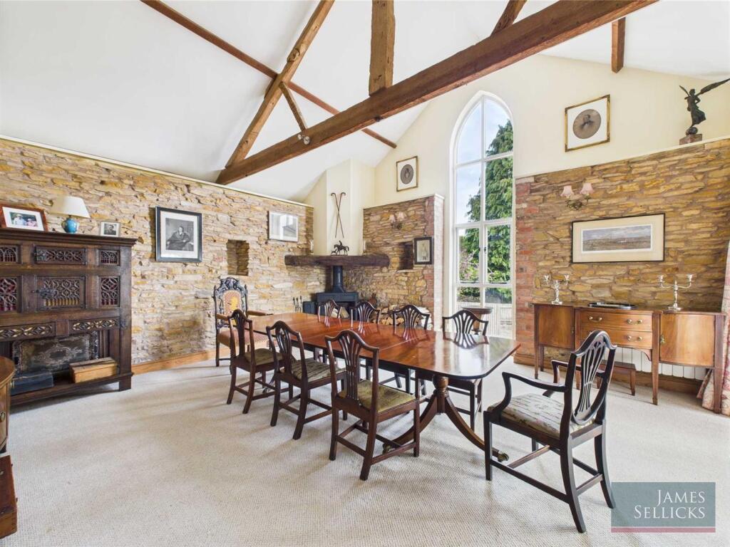 Vaulted dining room