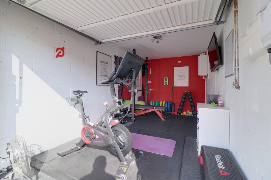 Garage being used as a Gym