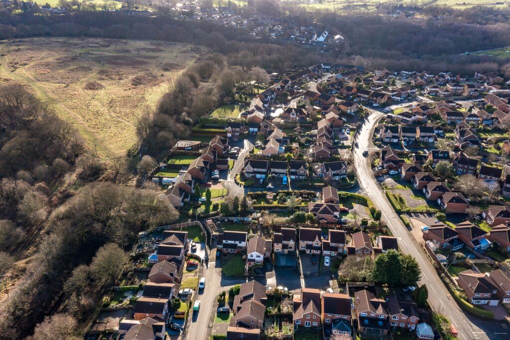 Aerial View with Lane Trail to Summerseat