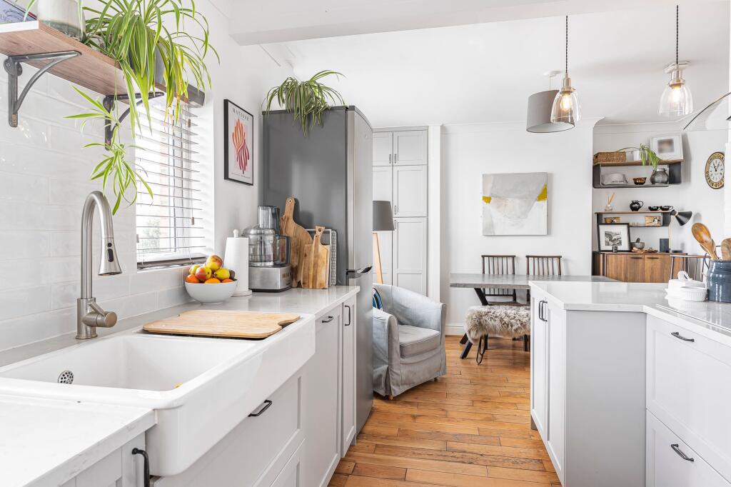 Kitchen into dining room