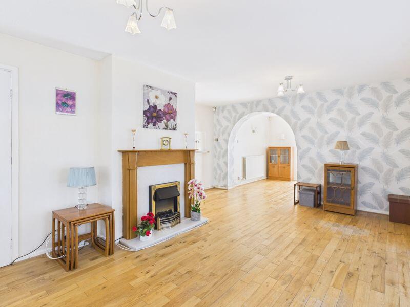 Living room towards dining room