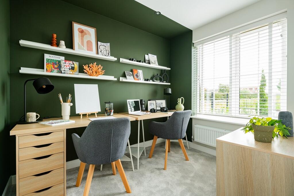 A downstairs study, ideal for working from home