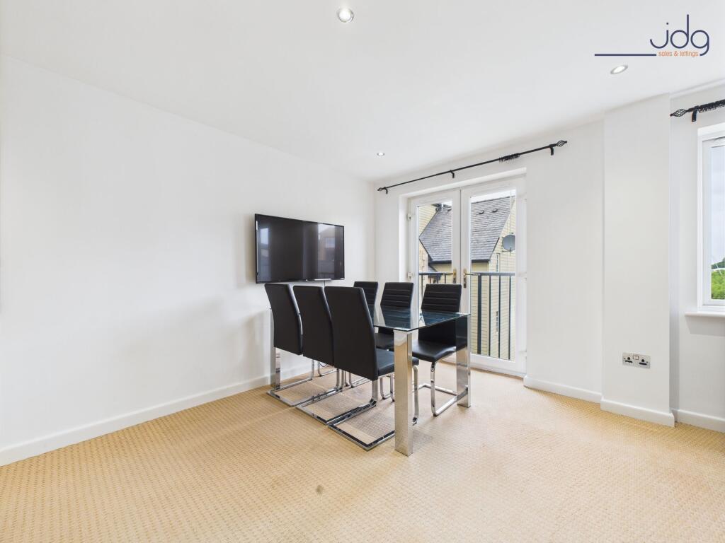 Open Plan Kitchen, Dining, Living with Juliet Balcony