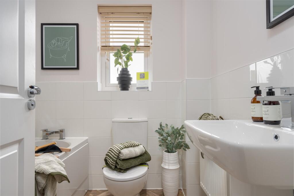 Internal view of the Maidstone bathroom. 3 bed home.