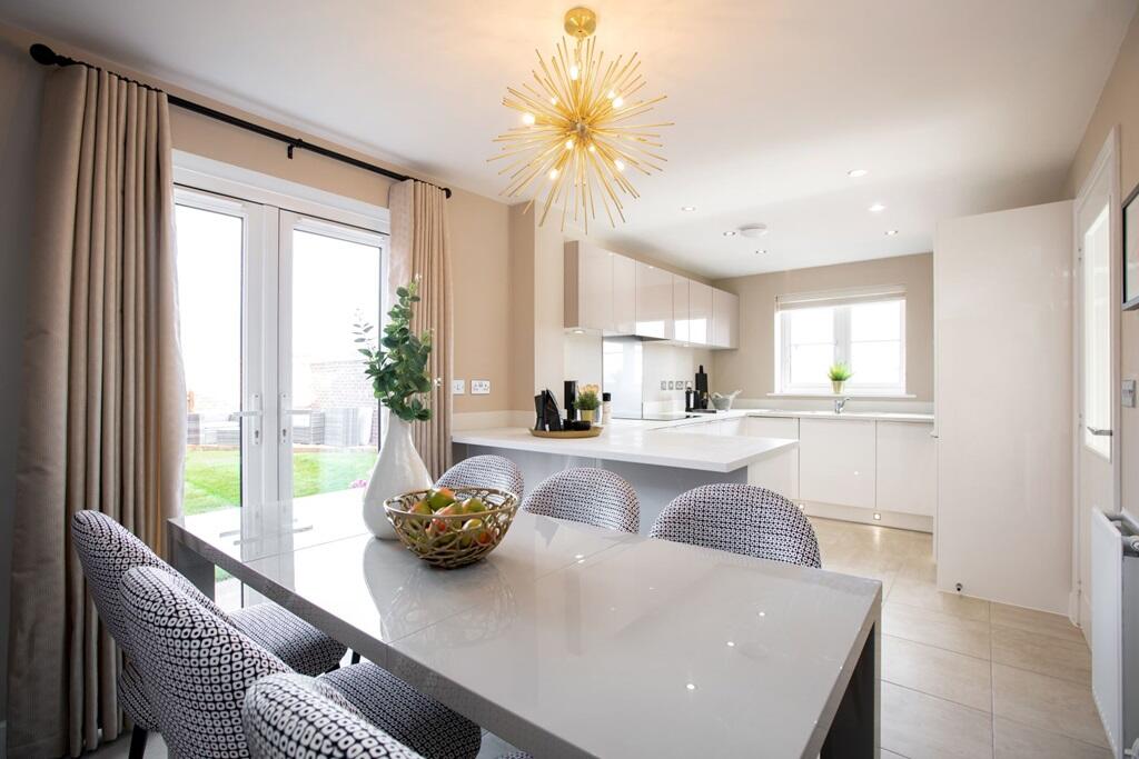 Share family meals in a spacious dining area