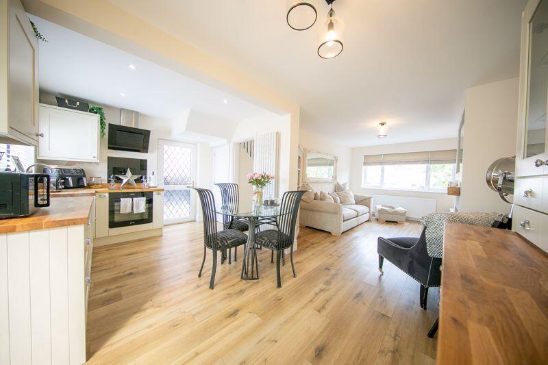 Open plan living arrangement