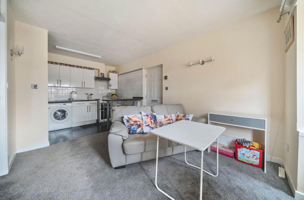 Open plan living room and kitchen