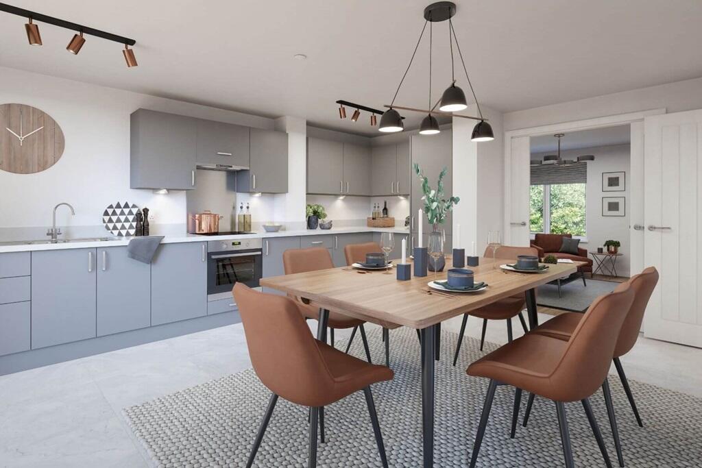 Create an open-plan ground floor with pocket doors to the lounge