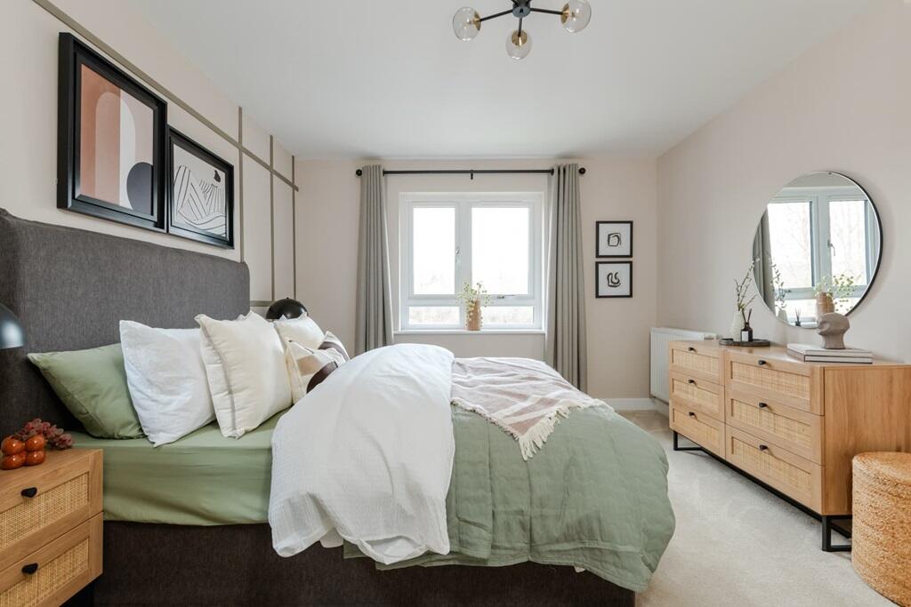 Bedroom 2 beams with natural light