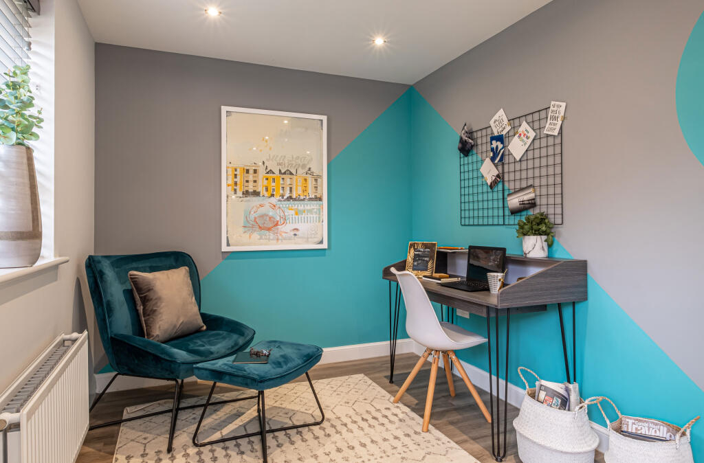 Interior view of the kitchen &amp; family space in our 5 bed Lamberton home