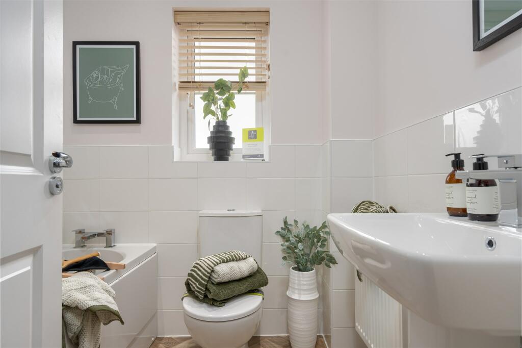 Internal view of the Maidstone bathroom. 3 bed home.