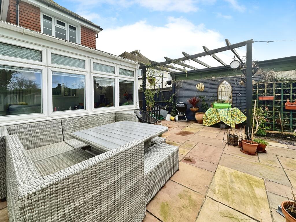 Private Rear Garden With Patio View