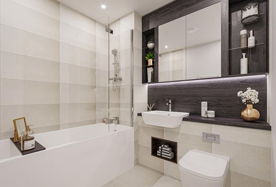 Ayton two bedroom apartment bathroom