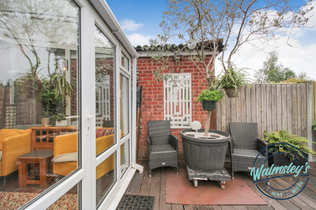 Rear of garden room &amp; patio