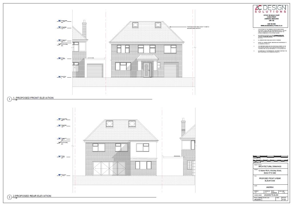 Front and Rear Plans