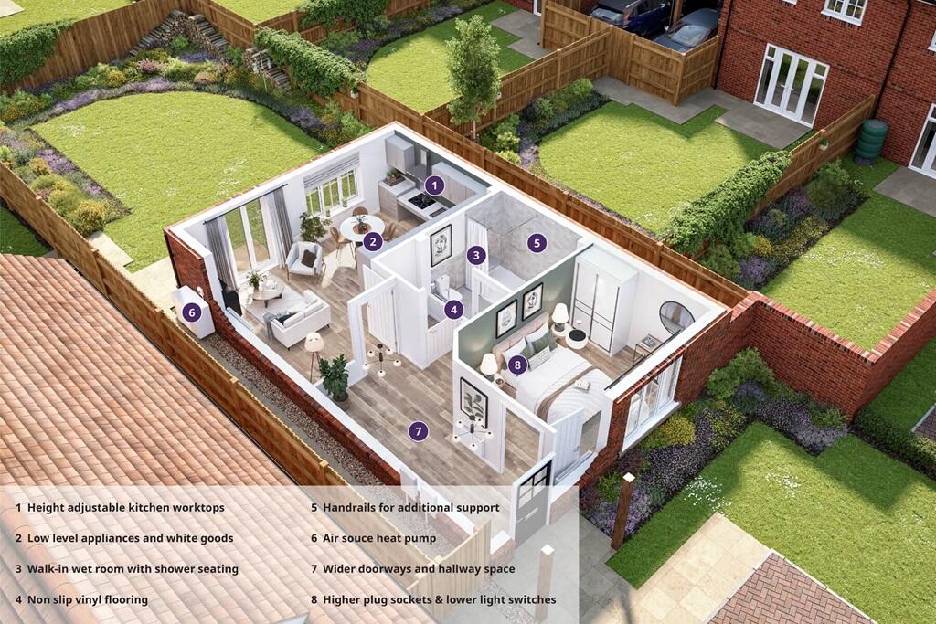 Our bungalows are designed for independent living - Doll House CGI