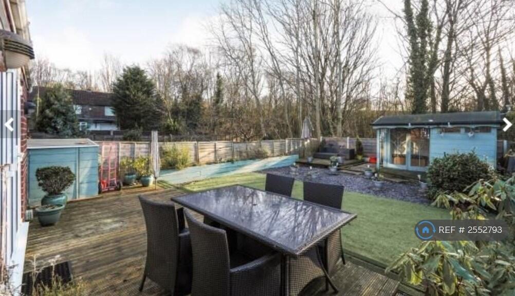 Rear South Facing Garden With Summer House
