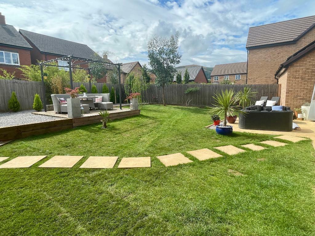 Rear garden with hill views