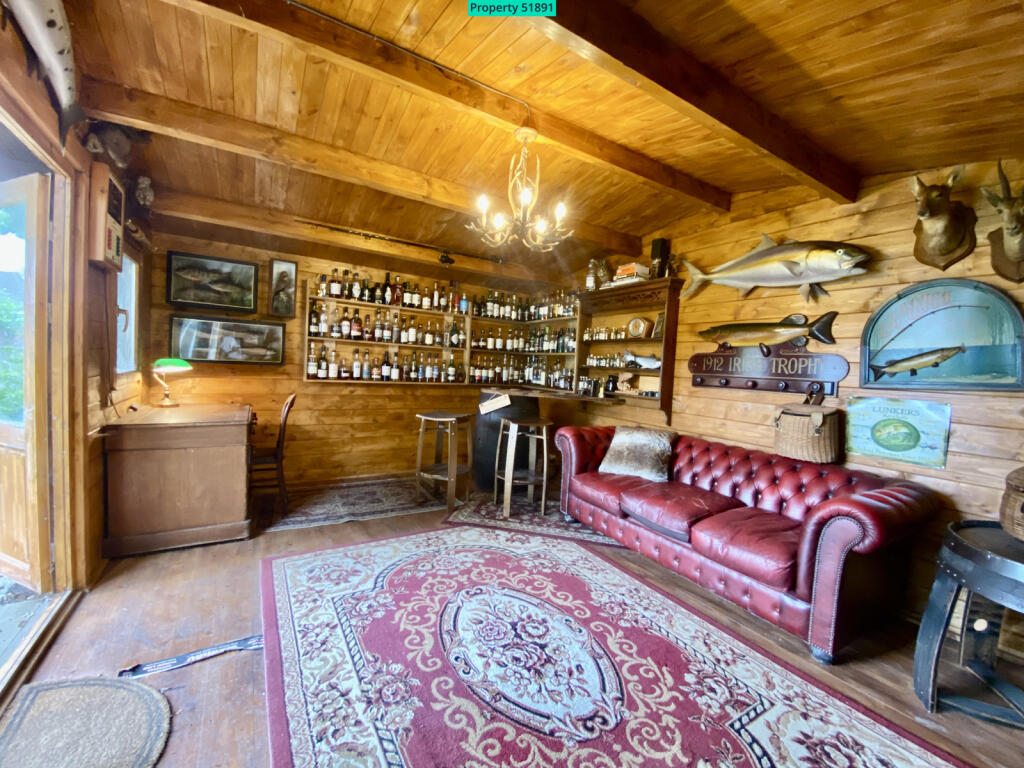 Log cabin interior